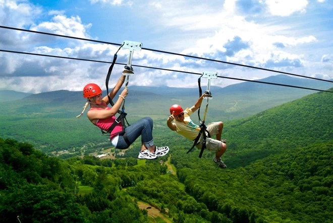 Trò trượt cáp (Ảnh: Sưu tầm)